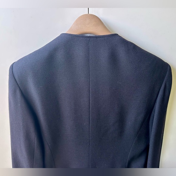 Jaeger Cropped Wool Crepe Black Women's Jacket, UK 14, US 10 - Picture 5 of 12